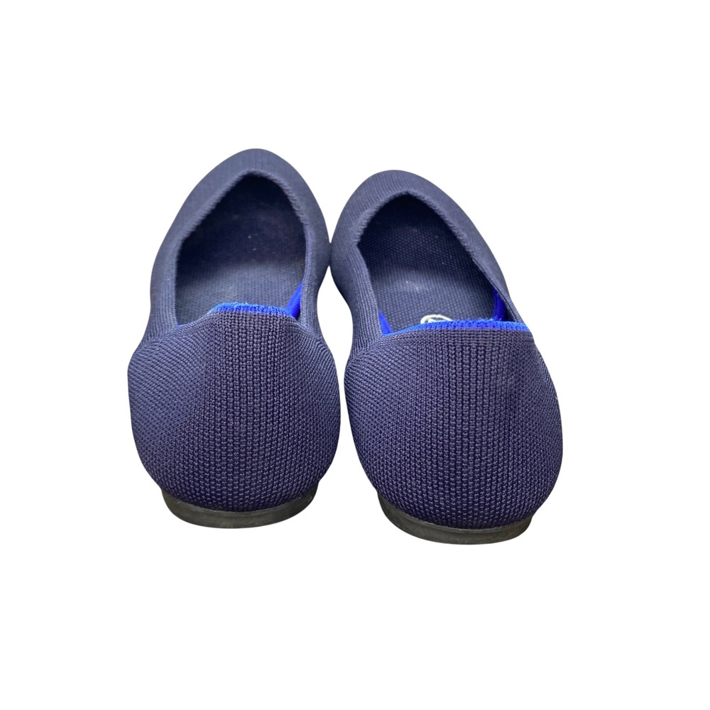 Rothys The Flat Navy Blue Round Toe Knit Sustainable Ballet Flats Womens 8 - Picture 7 of 10